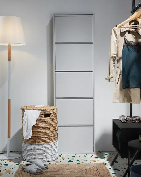 Шкаф для обуви Rox 5 полок серый