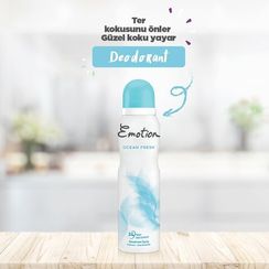 Antipersperant \ Антиперсперант \ Antiperspirant  Emotion Ocean Fresh Kadın Sprey Deodorant 150 ml