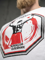 Футболка спортивная хлопковая мужская белая LEGENDA ЧЕМПИОН