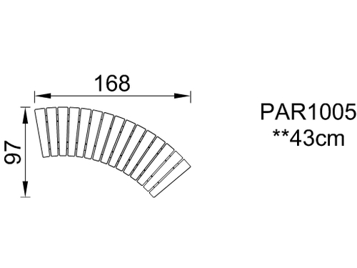 Скамья «Румба», 60°