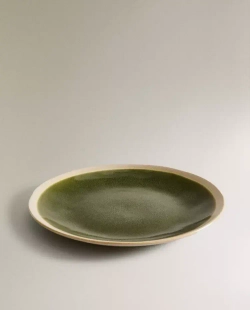 ZARA HOME ОБЕДЕННАЯ ТАРЕЛКА, ЗЕЛЕНЫЙ