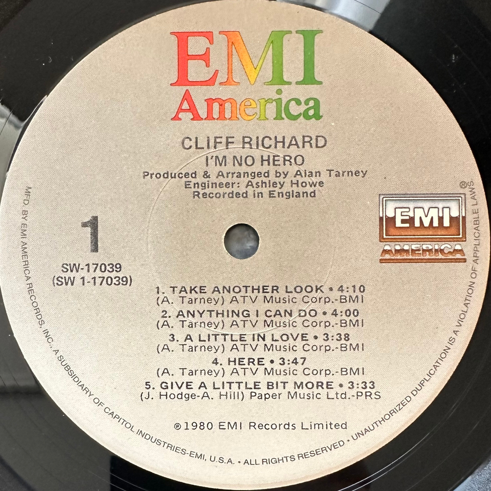 Cliff Richard - I'm No Hero (США 1980г.)