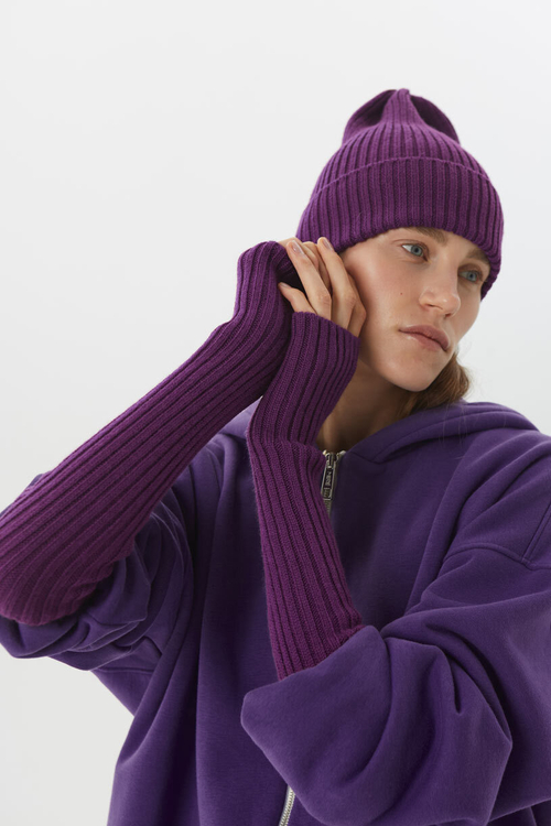 Жилет вязаный, черный