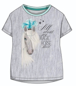 Футболка для девочек коробкарукав серый р.104 (Batik), 1 шт.