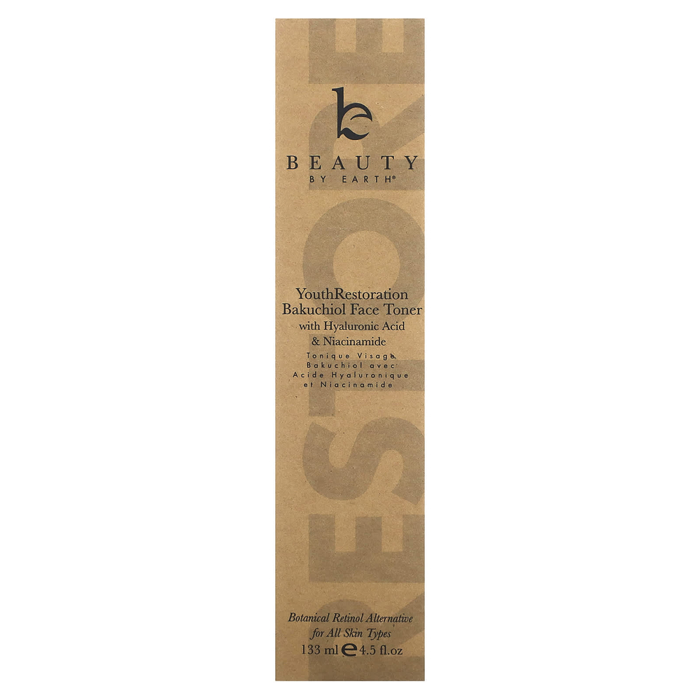 Beauty By Earth, Youth Restoration, тоник для лица бакучиол, 133 мл (4,5 жидк. унции)
