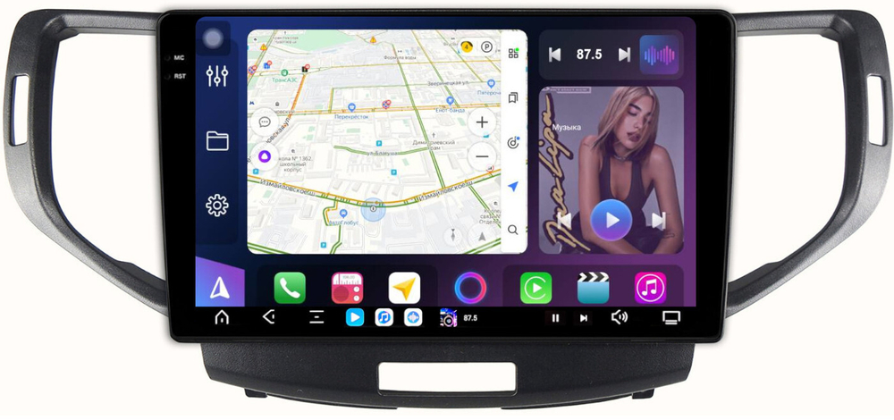 Магнитола для Honda Accord 8 2008-2012 - FarCar XXL3236M монитор 9.5" 2K QLED на Android 14, TS20, 8+256Гб, CarPlay, 4G SIM-слот