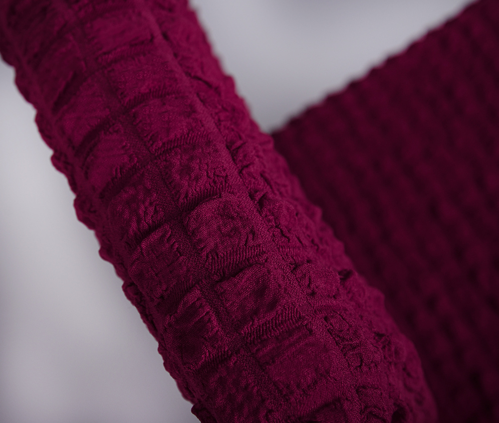 Чехол на стул без оборки со спинкой, цвет Бордовый, Набор 2 шт.