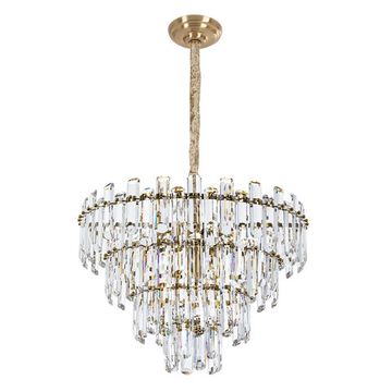 Подвесная хрустальная люстра 8*Е14 3511/17 LM-8 латунь Rosie Divinare