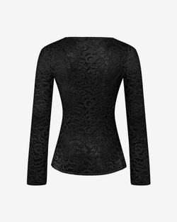 Топ из кружева с длинными рукавами