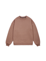 Свитшот оверсайз, без начеса (темно-бежевый)