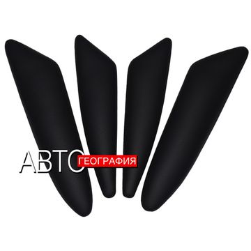 Мягкие накладки на ручки дверей Mitsubishi Outlander III рестайлинг (2018-наст. время) из экокожи