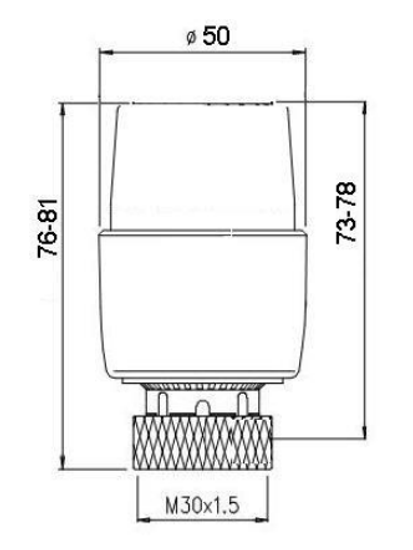 Термоголовка Valtec VT.5000.0 жидкостная М30x1,5, 6,5-28°C