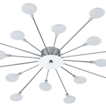 Потолочный светильник 16x3Вт G4,  металл/акрил, хром. К люстре подходят лампочки с цоколем G4 и максимальной мощностью 3Вт.Диаметр 10мм, высота до 65мм