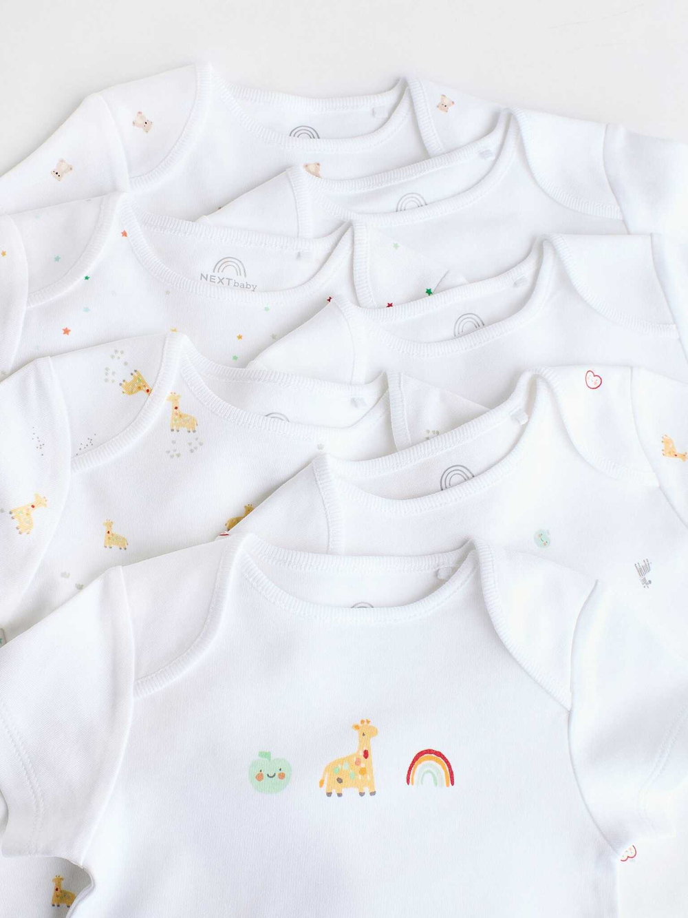 Боди с коротким рукавом для малышей Next K79-897, 7 шт., Белый