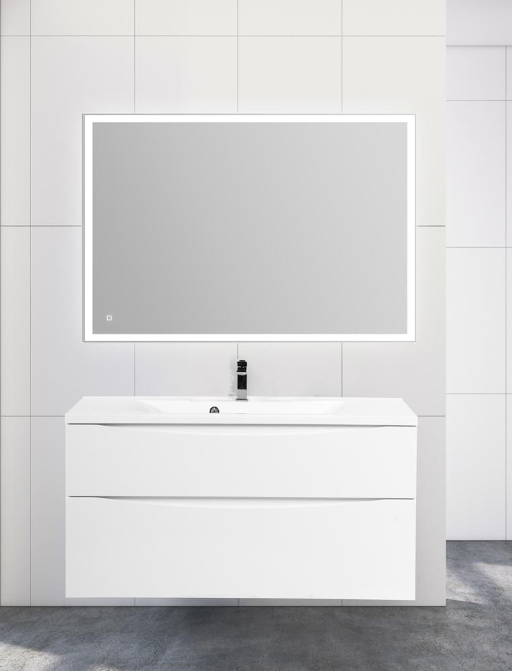 Тумба подвесная с раковиной BelBagno MARINO-H60-1000-2C-SO-BL-P