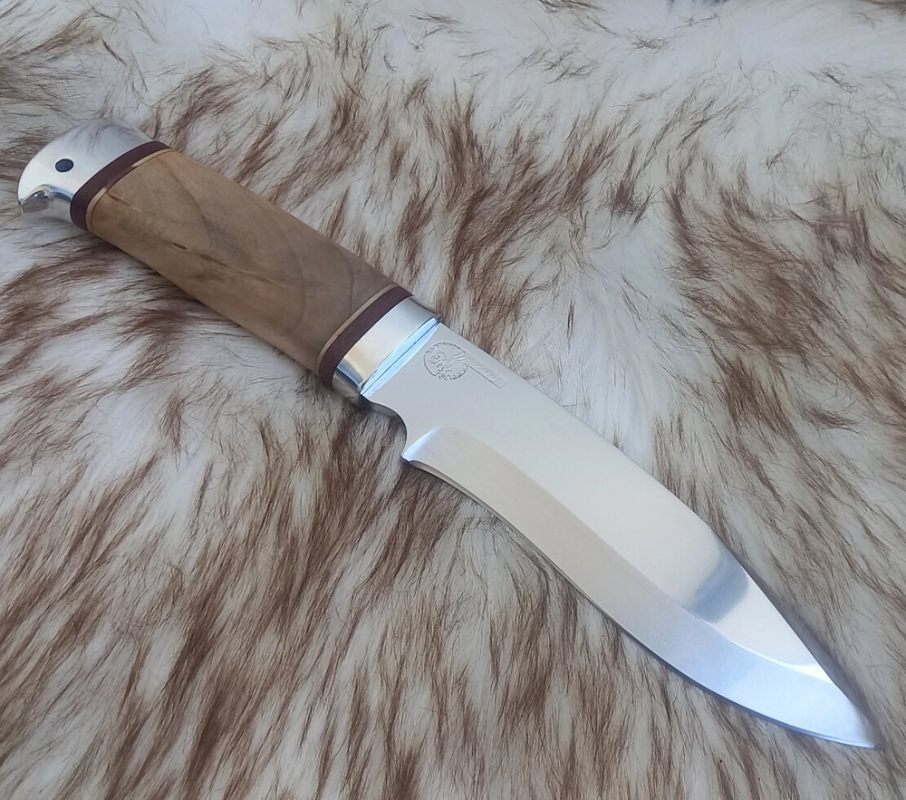 Охотничий нож НС-30А (40Х10С2М) гравировка, алюминиевые вставки (Златоуст)