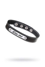 Чокер Штучки-Дрючки Kiss me с белой строчкой черный