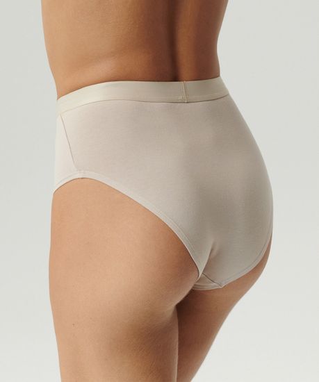 Женские трусы макси спорт (3шт) Atlantic 3CLP-009, хлопок, бежевый + ванильный + светло-голубой