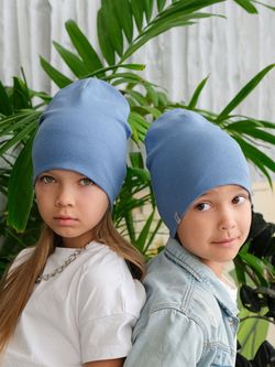 Шапка трикотажная (Джинс) МОКО