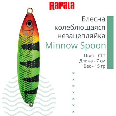 Блесна для рыбалки колебалка Minnow Spoon, 8см, 22гр