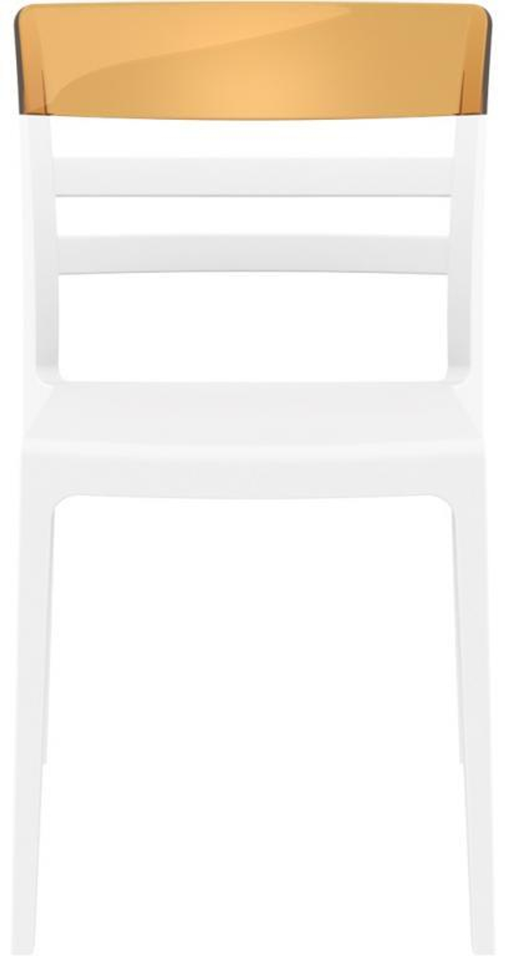 Стул пластиковый, Moon, белый, янтарный