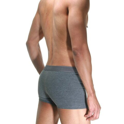 Темно-серые хлопковые мужские трусы-боксеры (Размер: S) (Цвет: темно-серый)