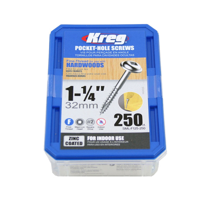 Шурупы с мелким шагом 1-1/4", 250 шт Kreg SML-F125-250-INT