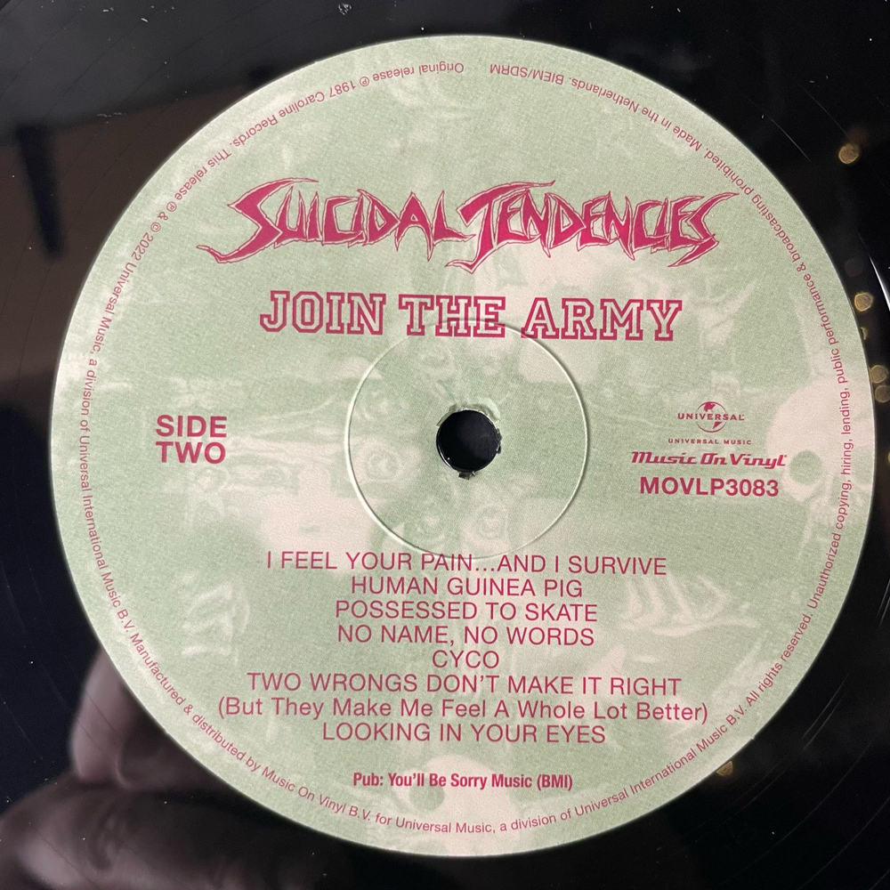 Виниловая пластинка LP Suicidal Tendencies Join The Army (EU 2022)