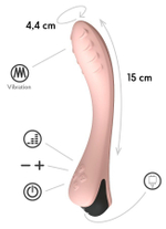 Персиковый вибратор для G-точки Apus - 19 см.