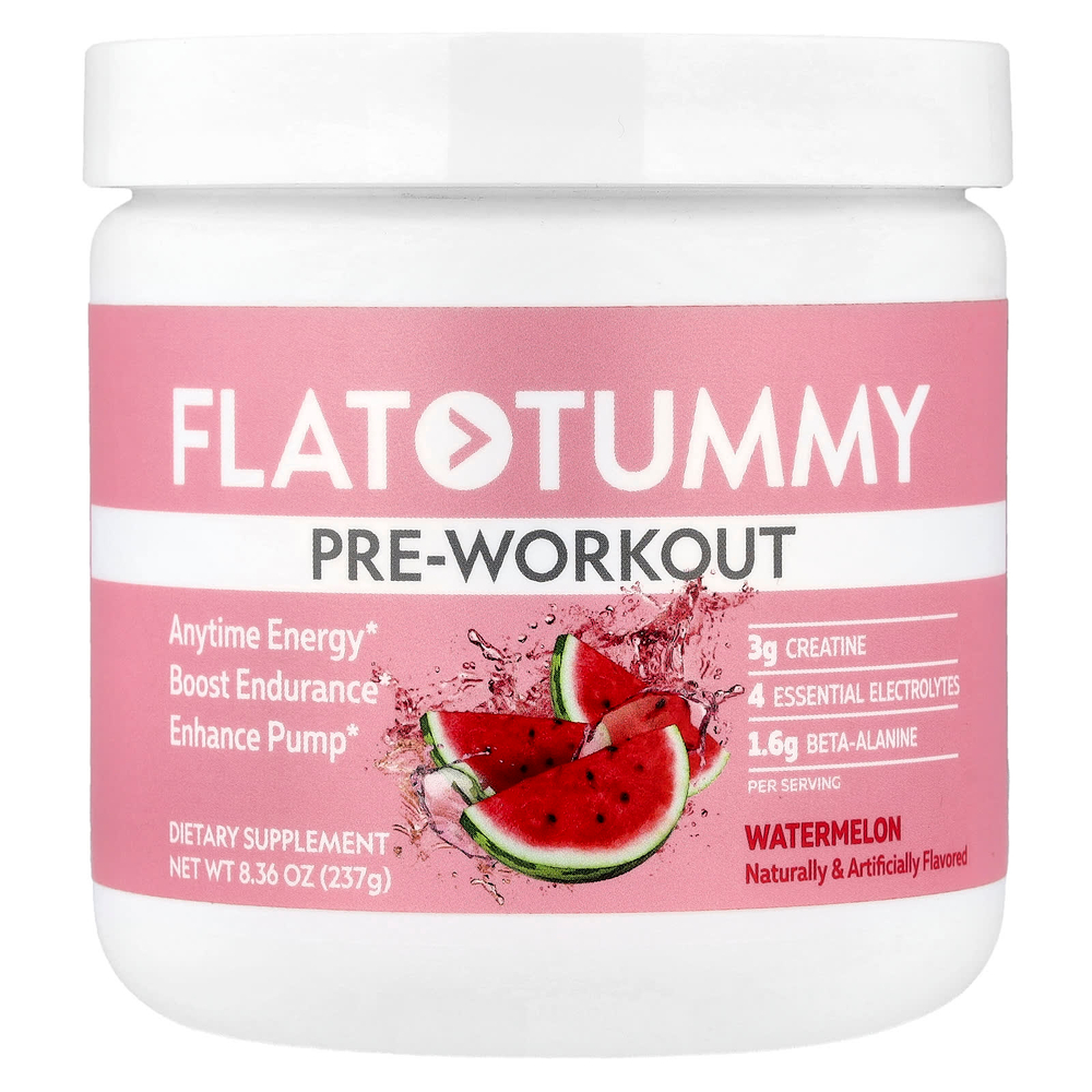 Flat Tummy, предтренировочный комплекс, с арбузом, 237 г (8,36 унции)