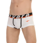 Белые трусы-хипсы с контрастной резинкой и надписями Movere (Размер: L) (Цвет: белый)