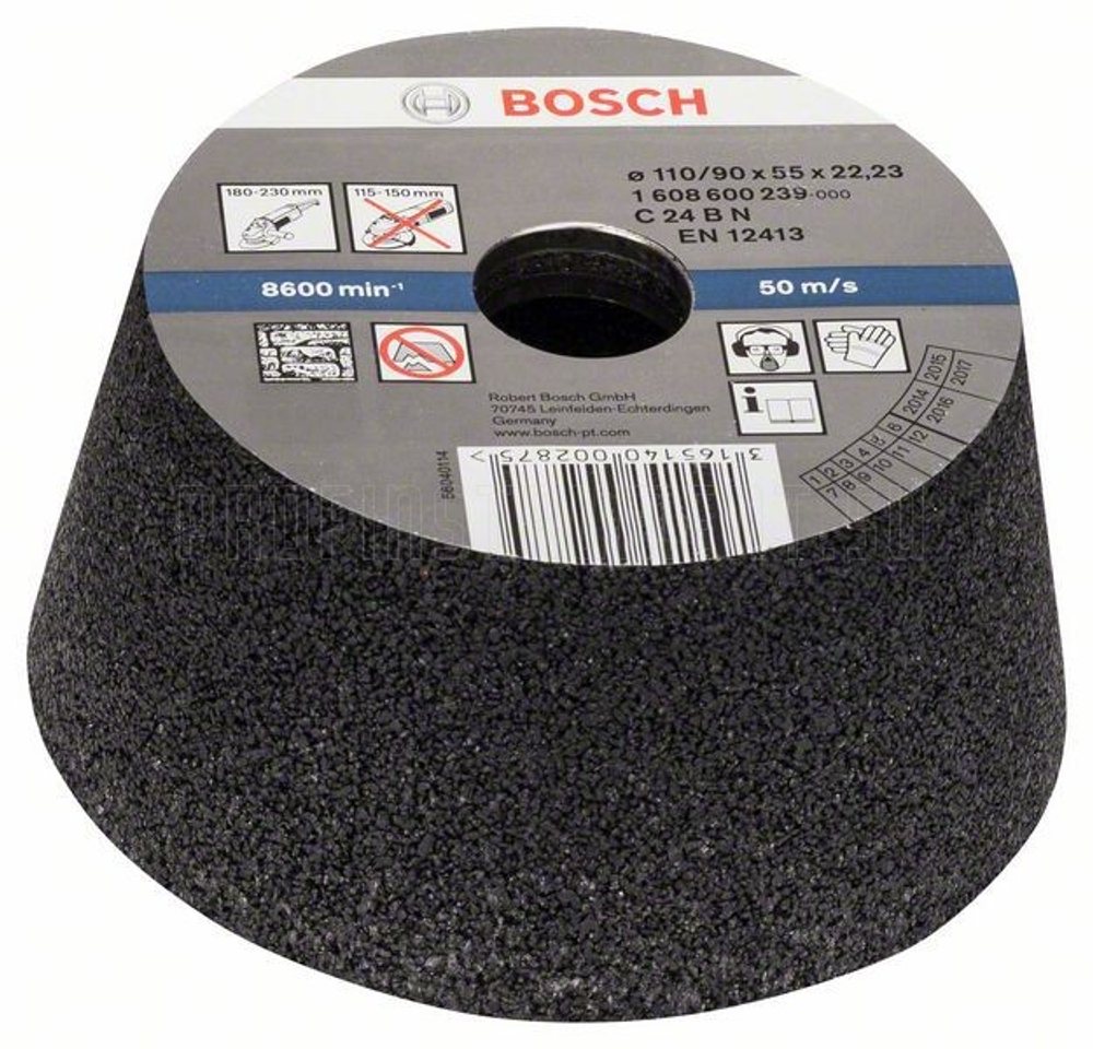 Чашечный шлифкруг, конусный BOSCH по камню/бетону K24