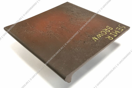 Paradyz Semir Brown - Ступень простая с капиносом структурная 330x300x11