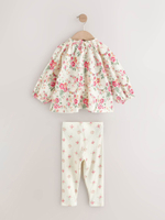 Блуза и легинсы в комплекте для девочки Next E81-223, Розовый, Кремовый