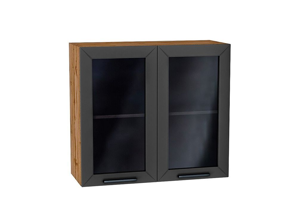 Шкаф верхний с 2-мя остекленными дверцами Глетчер