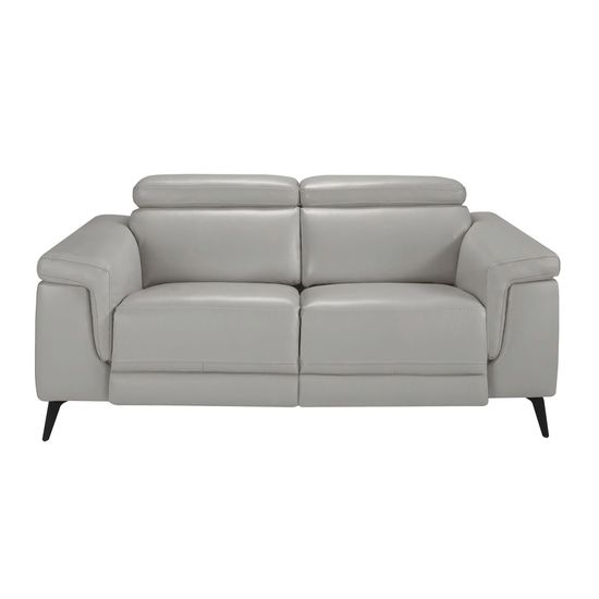 Диван 2-х местный с реклайнером 5319-2P-M5653 /6107 серый кожаный