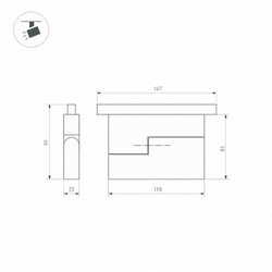 Трековый светильник Arlight 034657(1)