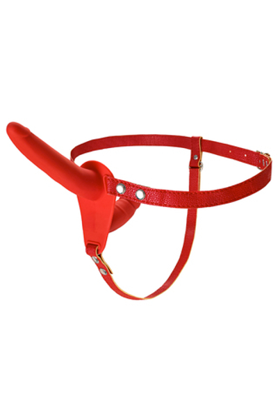 Страпон на креплении Black&Red красный 24 см