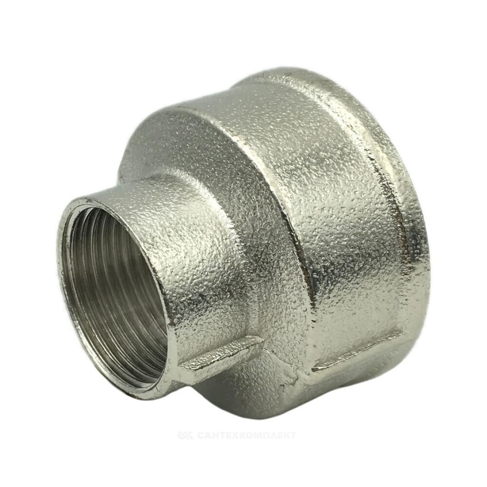 Муфта латунь никель переходная Ду 25х20 (1"х3/4") ВР/ВР SantechSystems .