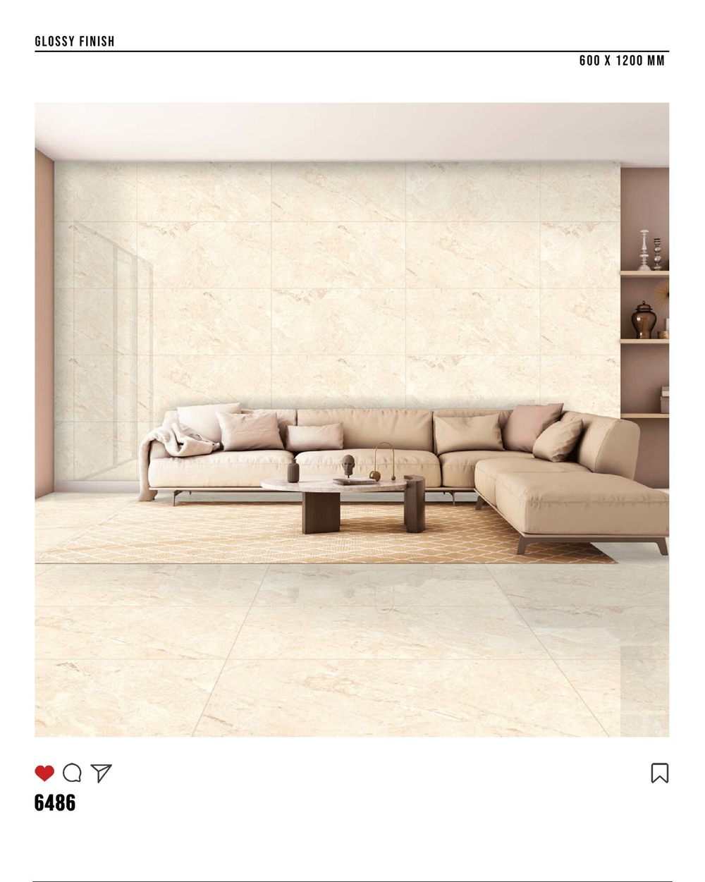 Керамогранит glossy №5, 60х120, 6486