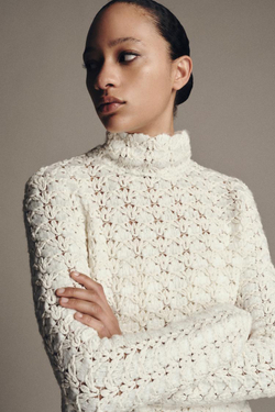 ZARA СВИТЕР ИЗ КОМБИНИРОВАННОГО ТРИКОТАЖА, ЭКРЮ