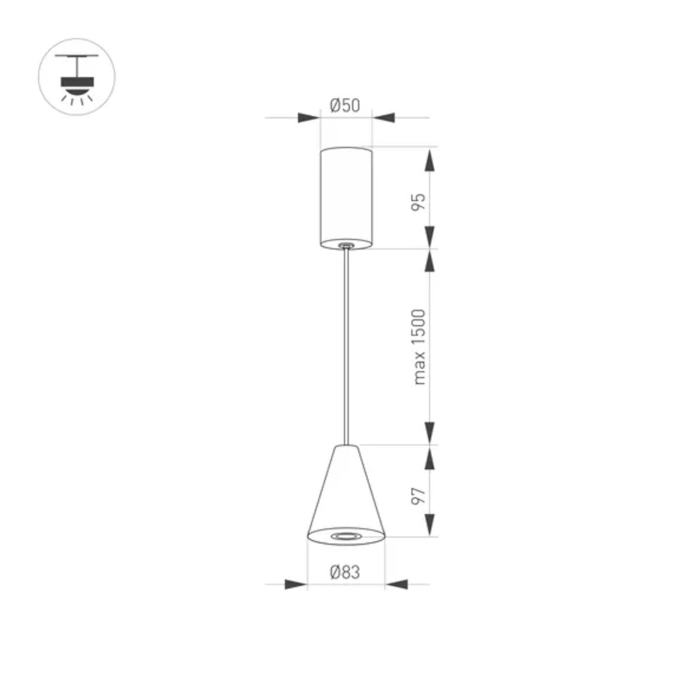 Светильник SP-ELEMENTA-CONE-R83-9W Warm3000 (WH, 39 deg, 230V) (Arlight, IP40 Металл, 3 года) 032772