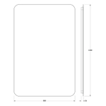 Зеркало Defesto Opti 80x120 38W с LED-подсветкой, ИК выключатель, нейтральный свет