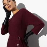 Платье Искусство покорять (бордо, с поясом) Charutti (Акция)