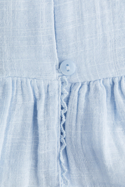 H&M Блузка из хлопкового муслина, светло-голубой