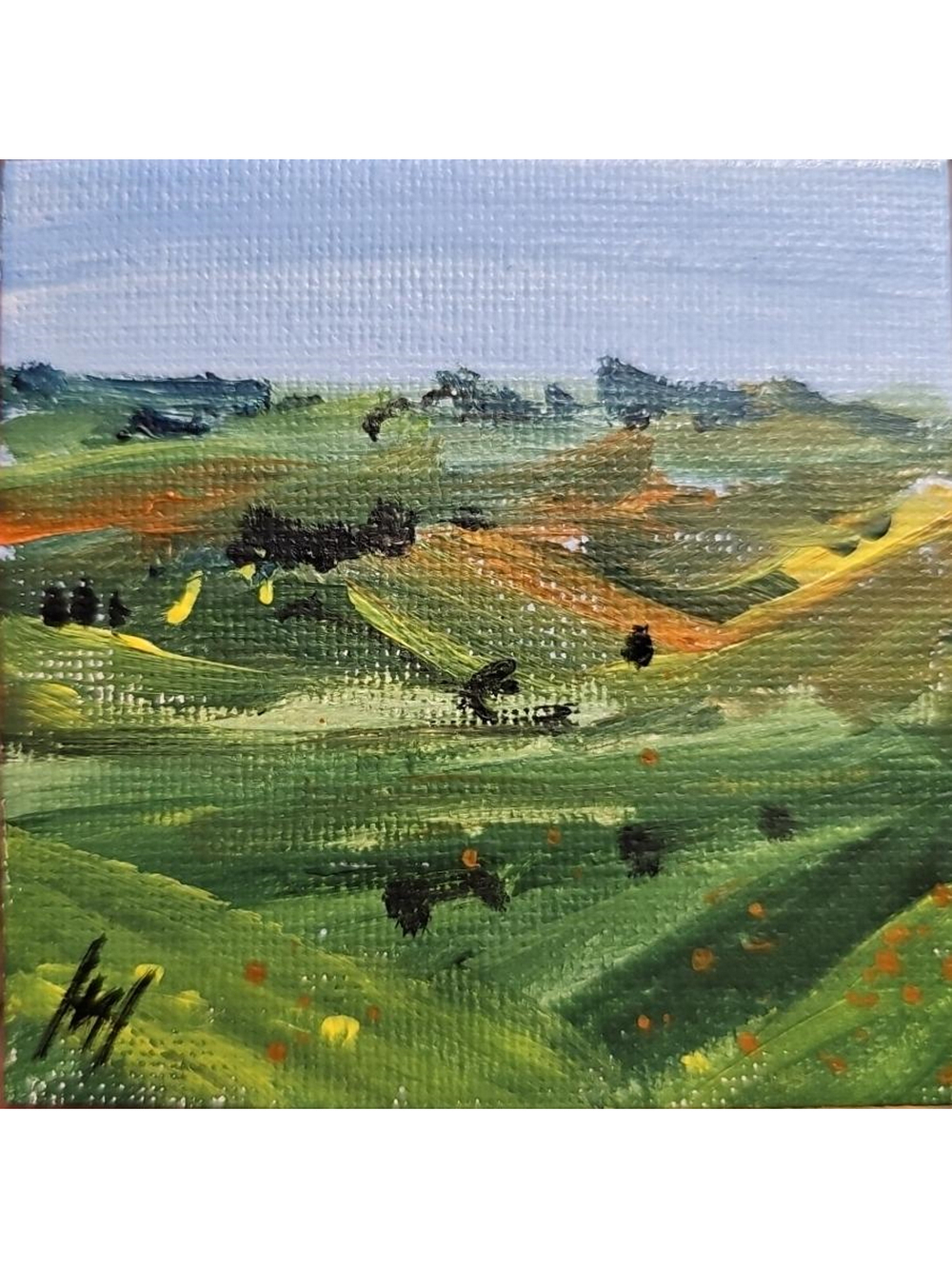 Магнит на холодильник с авторской росписью "Просторы России"