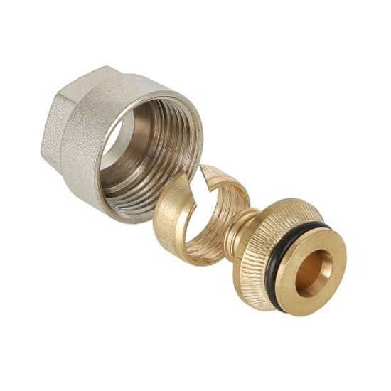 Фитинг коллекторный VALTEC 16(2,0) х 3/4" «евроконус» для красной пластиковой трубы (VT.4410.NE.16)