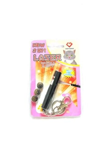 Игрушка для кошек со светящимся LED-лучом Laser Toy, цвет черный