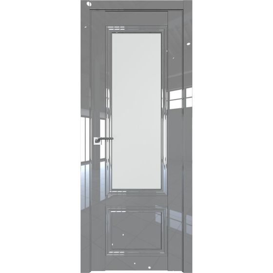 Межкомнатная дверь глянцевая Profil Doors 2.103L грей люкс остеклённая