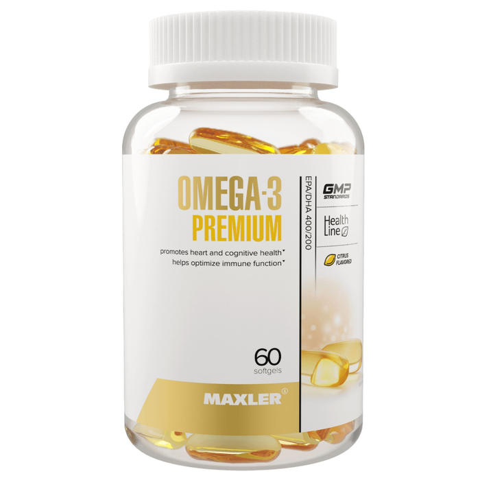 Омега-3 Премиум, Omega-3 Premium, Maxler, 60 желатиновых капсул